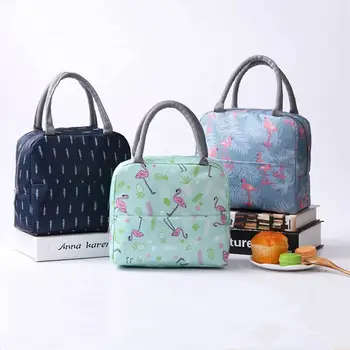 

Sale 1PC Functional Lunch Bag For Women Kids Thermal Food Picnic Bags Portable Insulated Canvas Box Bag