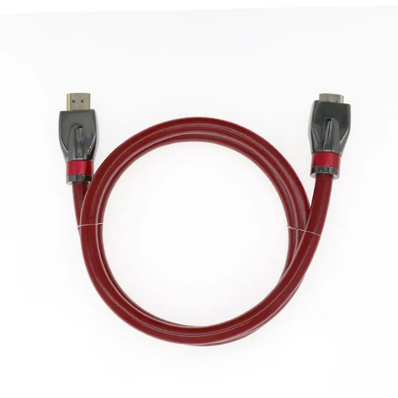 0.5/1/1.8m High Speed Gold Woven Cable HdMI 2.1 8K 3D HdTV Cord for DVD Player