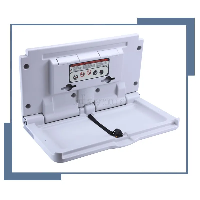 

Wall Mounted Dual Liner Diaper Changing Table Commercial Washroom Fold Down Safety White Grey Horizontal Baby Changing Station