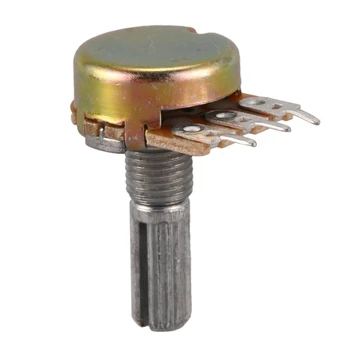 

One Linear Type 3 Terminals Rotary Taper Potentiometer 20K Ohm 5 Pcs