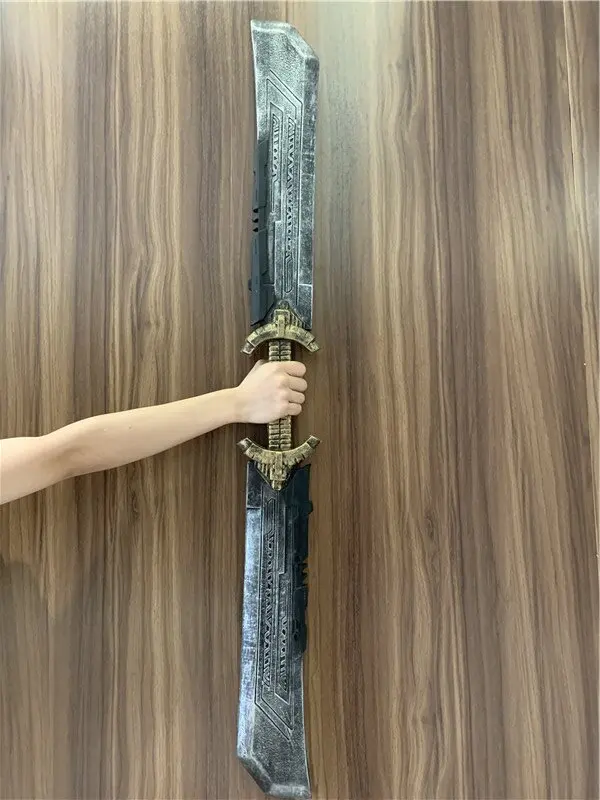 Cosplay Sword Cosplay Toy Cosplay Prop 1:1 Avengers Superher Sword Thanos Weapon 110cm Double-edged Sword Cosplay Accessory Props Soft Safety PU Movie Role Playing