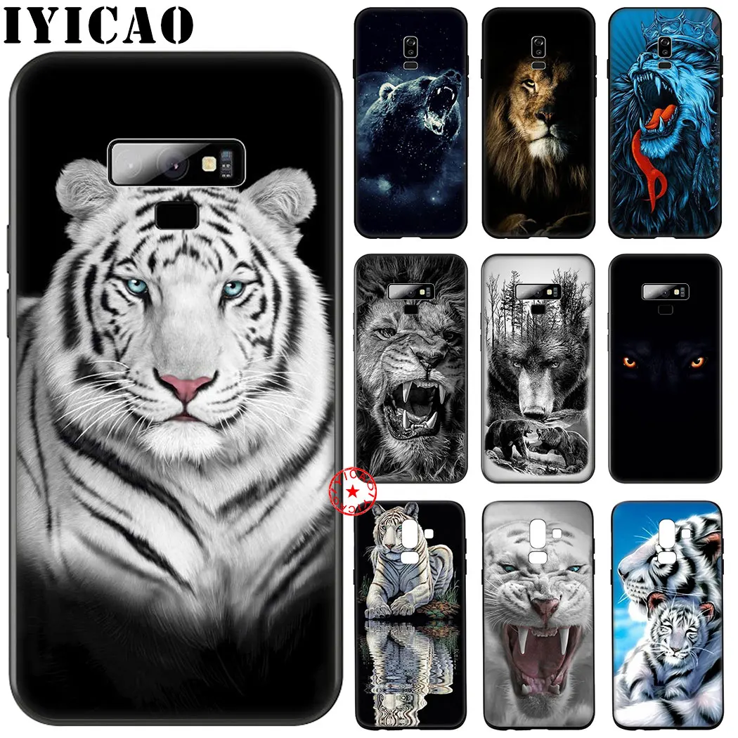 bear tiger lion Black Soft Silicone Case for Samsung Galaxy A70S A20E A2 J4 J6 Core Plus Prime J7 Duo J8 TPU Cover |