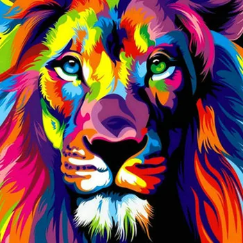 

Diamond Painting Color Lion 5d Diy Mosaic Full Square Round Drill Diamant Of Rhinestone Daimond Embroidery Pictures Sale