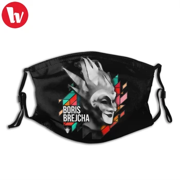 

Hardwell Mouth Face Mask Boris Brejcha Facial Mask Funny Fashion with 2 Filters for Adult