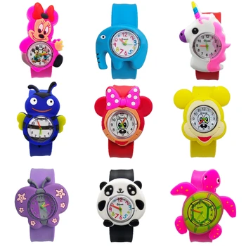 

1pcs/lot High Quality silicone slap watch, kids slap watches Dogs team children watch, girls boys students clock