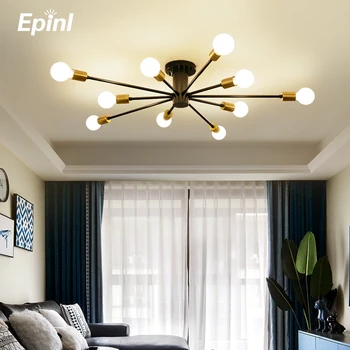 

Epinl Simple Modern Style Living Room Lamp 6/8/10 Lights Comfortable Room Master Bedroom Lights Household LED Ceiling Lights