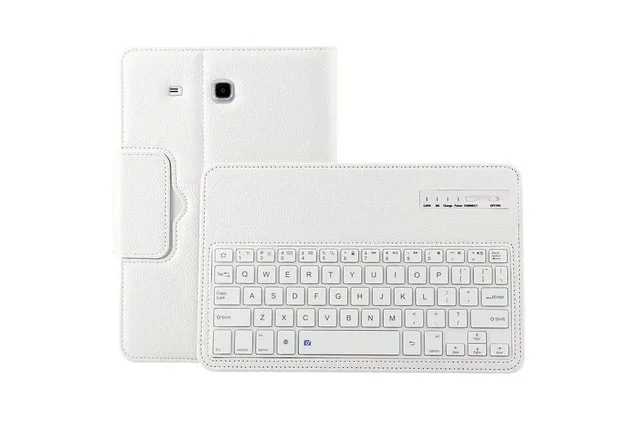 Белый Беспроводной Bluetooth клавиатура для samsung Galaxy Tab E 9,6 дюймов SM-T560 SM-T561 SM-T565 SM-T567V Съемный чехол на магните - Цвет: Белый