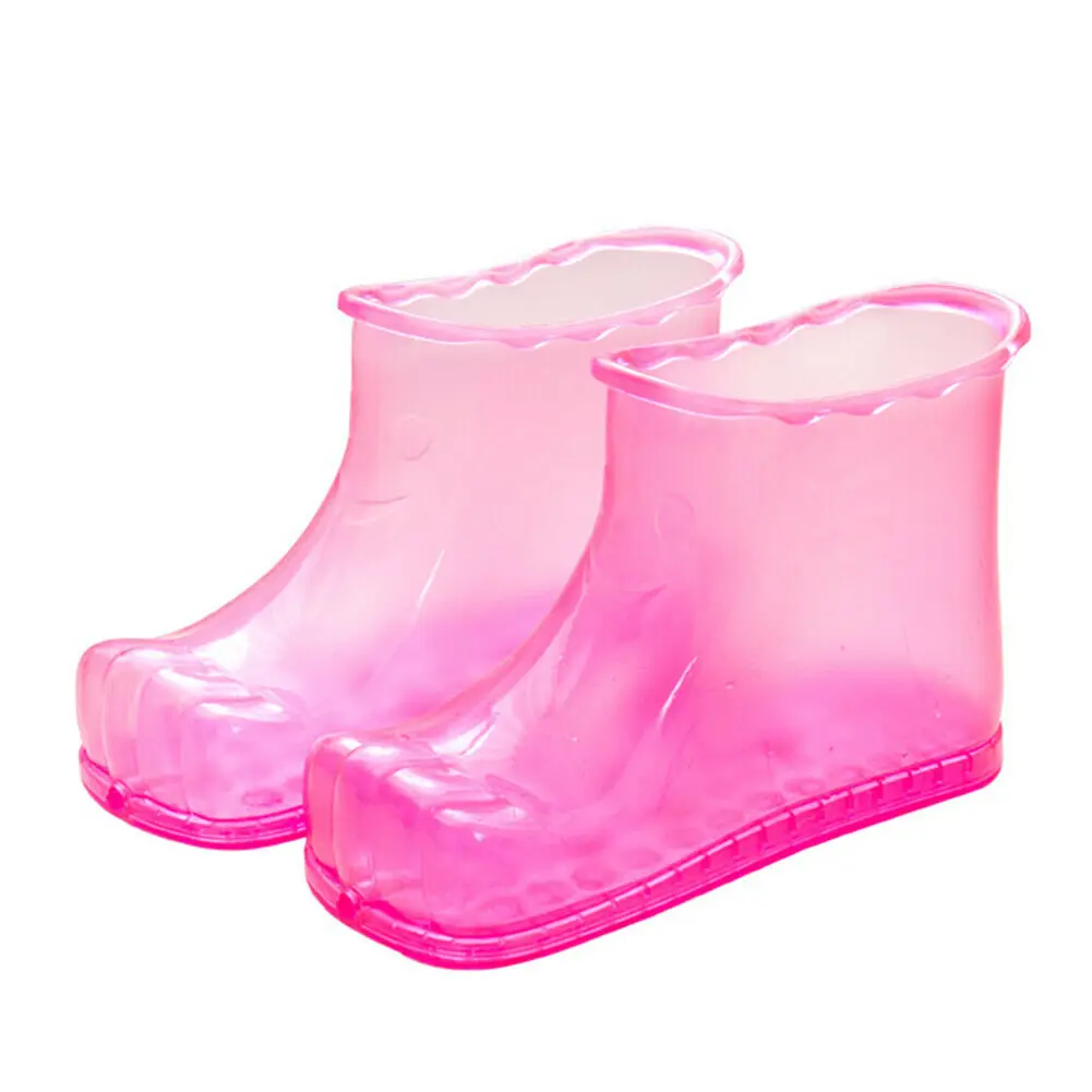 Hot！Women Foot Soaking Bath Massage Therapy Shoes Boots Sole Relaxation Home Foot Care Hot Water Shoes Woman Neutral Foot Bath