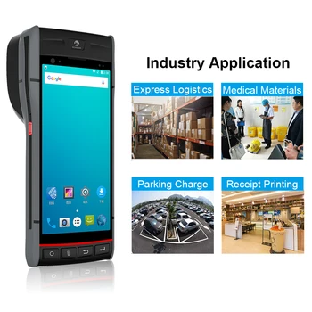 

Free Shipping 5.5 inch 2.0Ghz GPS Dustproof Handheld Android PDA Device with Sticker Printer/ 13MP Camera /1D&2D Barcode Scanner