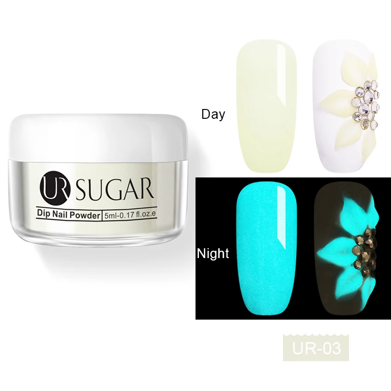 Темно-серый Ur Sugar флуоресцентная пудра для ногтей, блестящая пудра для французского маникюра, неоновый хромированный маникюр, сухой пигмент, погружающаяся Пыль для ногтей, искусство - Цвет: Темно-серый