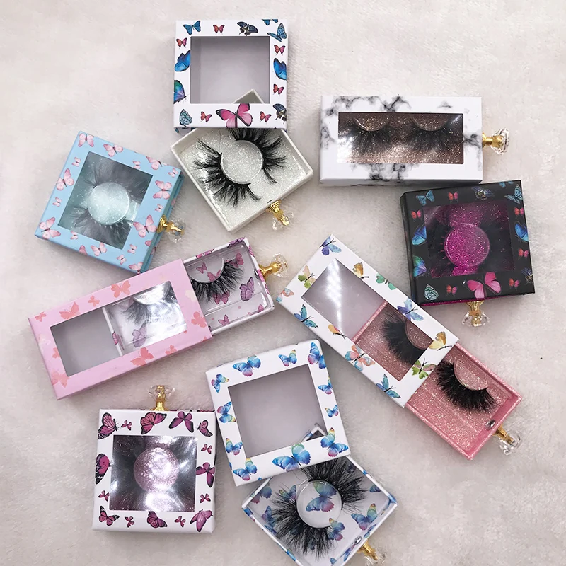 

Beauty Lash Packaging Wholesale Custom Lash Boxes Packaging Multicolor Packaging Box Pull Square Diamond 25mm Mink Lash Boxes