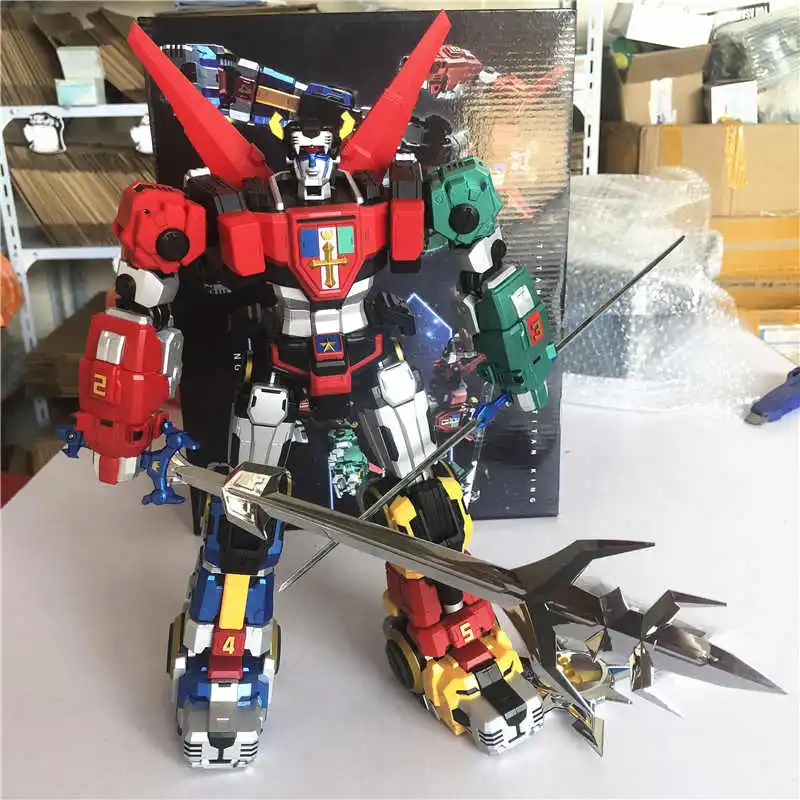 

In-Stock 5 in 1 Voltron Super Alloy Soul Beast King GoLion Metal Transformation Robot Action Figure Toy Christmas Gift For Kid
