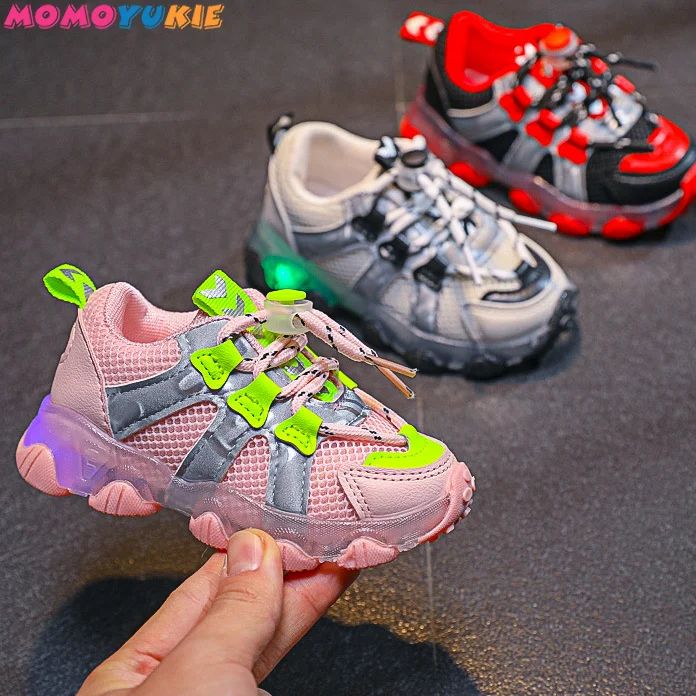 Size 21-30 Baby Toddler Glowing Shoes Children Led Breathable Shoes Boys Glowing Sneakers Girls Sneakers with Luminous Sole 1