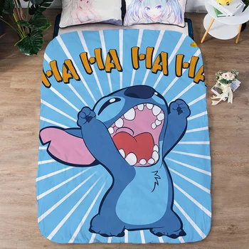 

Lilo & Stitch Summer Blanket Cartoon Anime Blanket Christmas Gift Throw Soft Warm Camping Blanket Thin Quilt Girl Bedroom 03