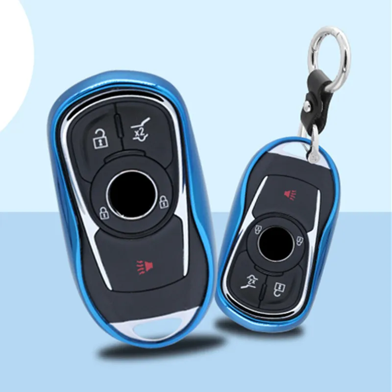 OkeyTech модифицированный Автомобильный ключ чехол для IPad 2/3/4/5 кнопок для Chevrolet Cruze для Buick для Vauxhall, Opel Insignia Astra J Zafira C 2 - Название цвета: Синий