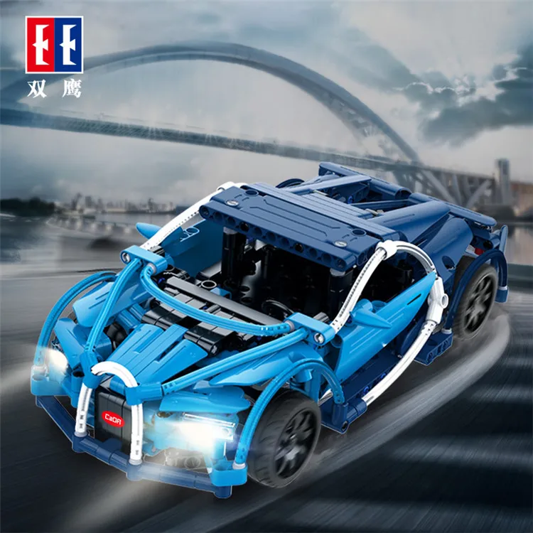 

Double e C51053 Remote Controlled Blocks Car Electric Blue Bugatti Chirundu Sports Car Boy Science And Technology Mechanical Ser