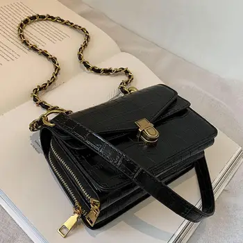 

Crocodile pattern Flap Crossbody bag 2020 New High quality PU Leather Women's Designer Handbag Chain Shoulder Messenger Bag