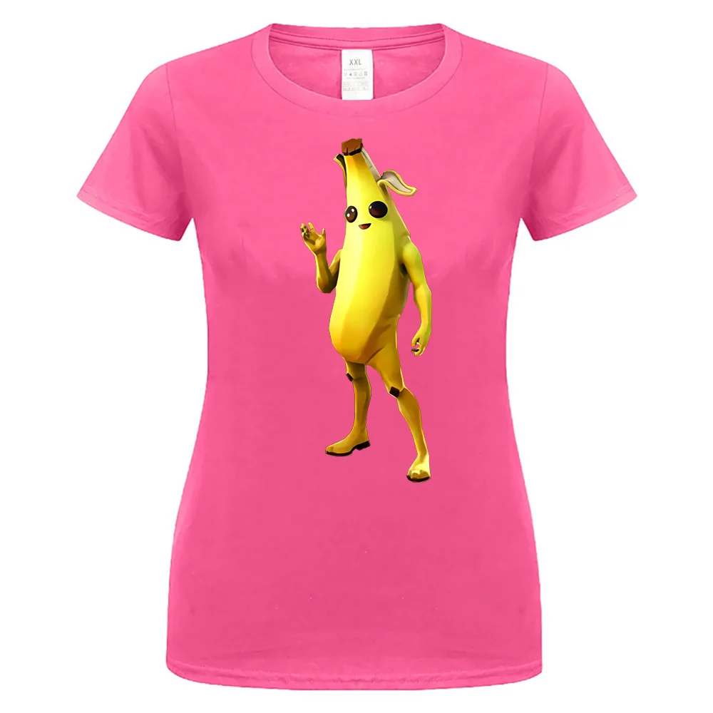 women pink Футболка с рисунком банана форнита, Молодежный детский Тройник, размеры, Xs-3Xl, футболка, футболка - Цвет: women pink