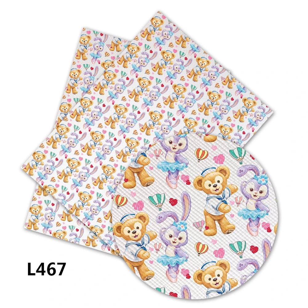30x136 см Duffy Bear, искусственная синтетическая кожа, тканевый лист для рукоделия, домашний текстиль, сделай сам, бант для волос, ремесло, кошелек, изготовление обоев