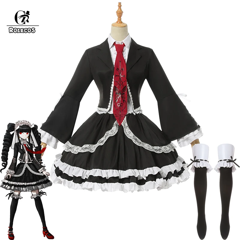 ROLECOS игра Danganronpa Celestia Ludenberg косплей костюм рубашка пальто юбка полный комплект
