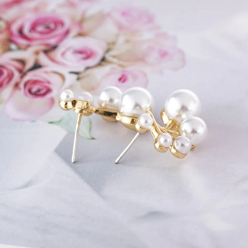 Fashion web celebrity temperament pearl earring personality contracted senior stud earrings jewelry accessories