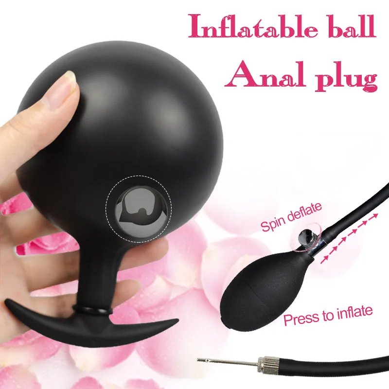 Balls Pump Inflatable Anal Butt Plug Expander Toy Vaginal Dilator Gay Sex Toys For Women Big Anus Dildo Adult Silicone Men | Красота и