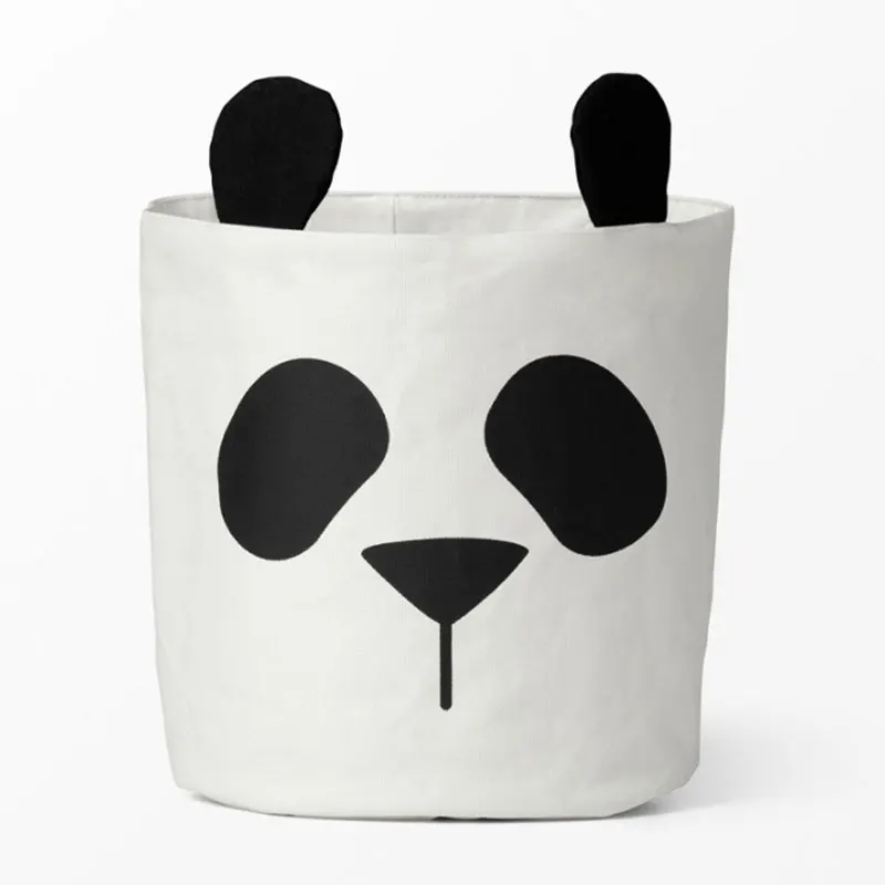

Panda Storage Bag Basket Baby Kids Toy Clothes Canvas Laundry Basket Storage Bag Can Stand Nappy Bin Home Storage Bucket