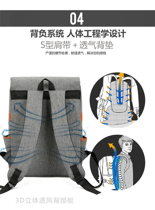Модная Простая usb многофункциональная сумка через плечо удобная сумка для компьютера корейский волнистый спортивный рюкзак