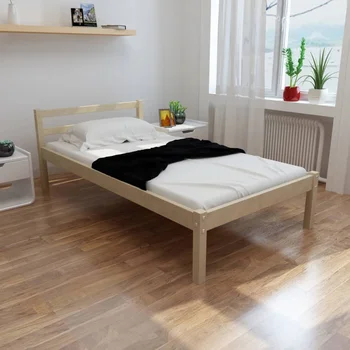 

vidaXL Bed Frame Solid Pinewood 90x200 cm
