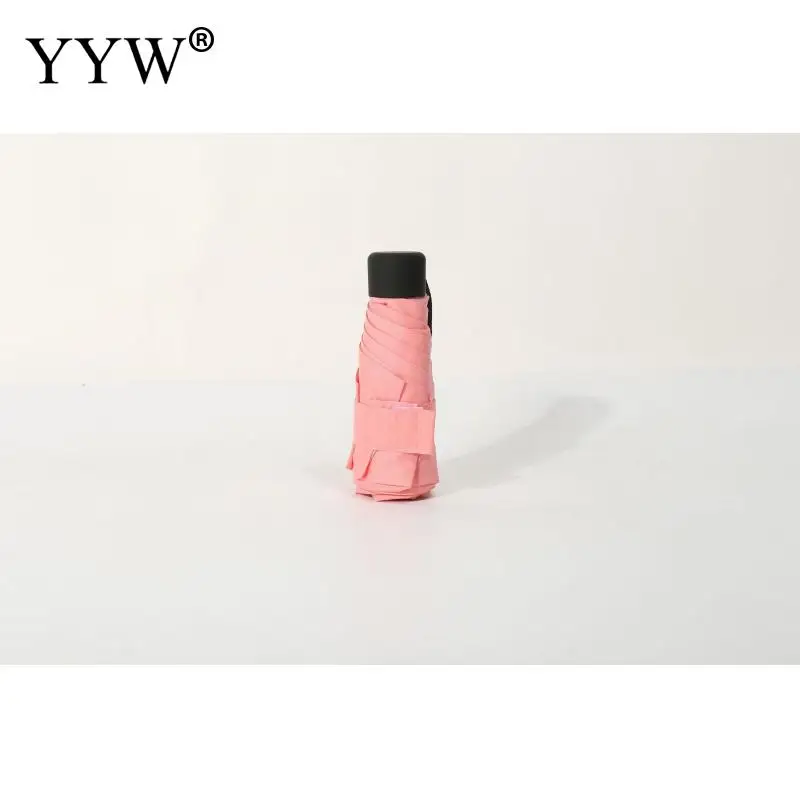 pink Карманный мини-зонтик для мужчин и женщин УФ маленькие зонты, дождь для женщин Paraguas водонепроницаемый солнце Удобный Путешествия Parapluie дети - Цвет: pink