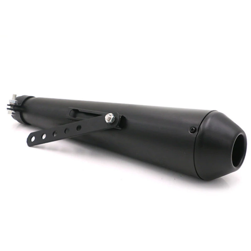 

17.5 Motorcycle Cafe Racer Exhaust Pipe Exhaust Pipe W/Sliding Bracket Black
