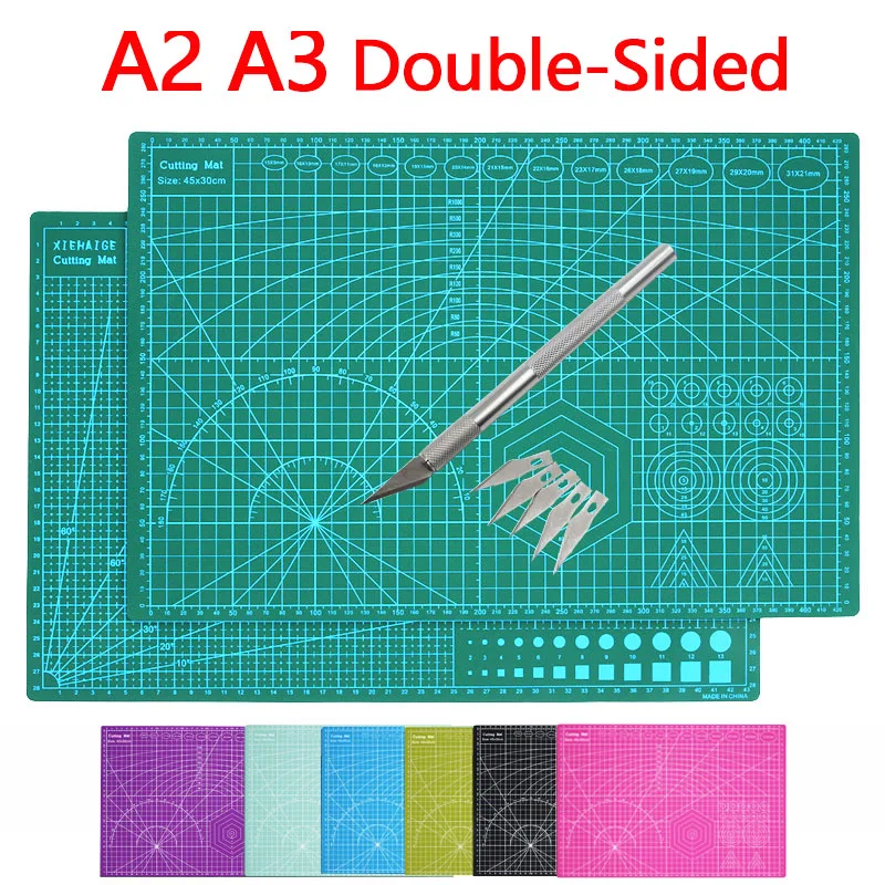 Tapete de corte de Pvc autocurativo, tabla de corte, cuchilla para cortadora de papel, herramientas de manualidades DIY, suministros de oficina, color A2 A3