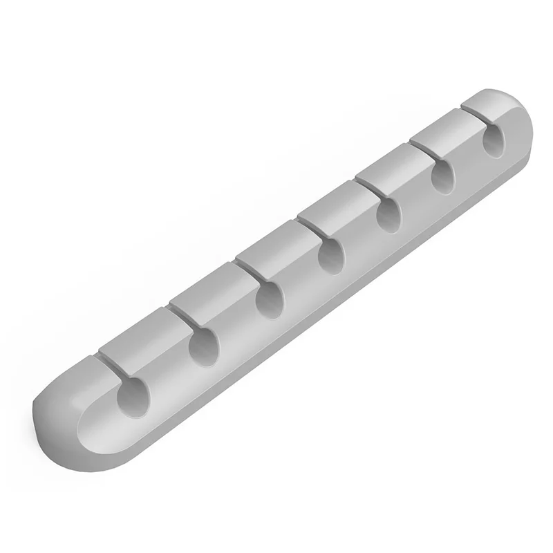 Gray Держатель кабеля зажим usb зарядка шнур питания Управление Настольный кабель менеджер кабель для мыши силиконовый материал подходит для стола - Цвет: Gray