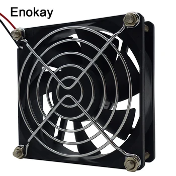 

New Real Computer Fan Enokay 1Piece 8CM 80mm Fan 80x80x25mm 8025 2Pin 12V/24V DC Ball Bearing Brushless Cooling Fan