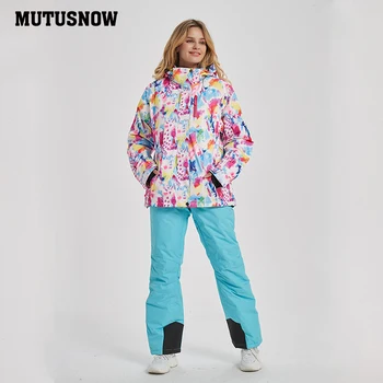

2020 New Women's Ski Suit Windproof Waterproof Breathable Female Winter Pants Hiking Snow Suit Sets Brands Snowboard Jacket