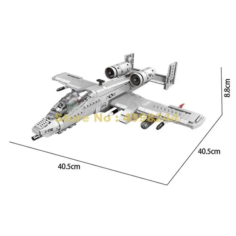 Xb06022 961 шт военный истребитель a10 набор самолетов строительные блоки кирпичи игрушка