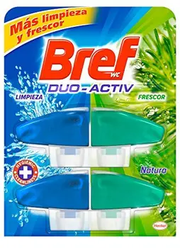 

Bref Lot de 2 recharges Blocs nettoyantes Double Action pour Toilettes 50 ML