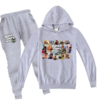 

Grand Theft Auto V GTA 5 Kids Baby Girl Clothes Long Sleeve Hoodies Pants 2pcs Children Clothing Set Boys Hooded Sweatshirt Suit