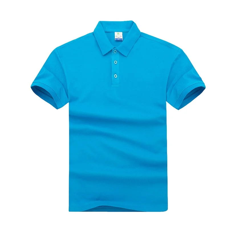 Peacock blue Хлопковые рубашки поло для родителей и детей мужские и wo мужские фабричные рубашки поло в целом с вышитым логотипом, печатным текстом или фотографиями - Цвет: Peacock blue