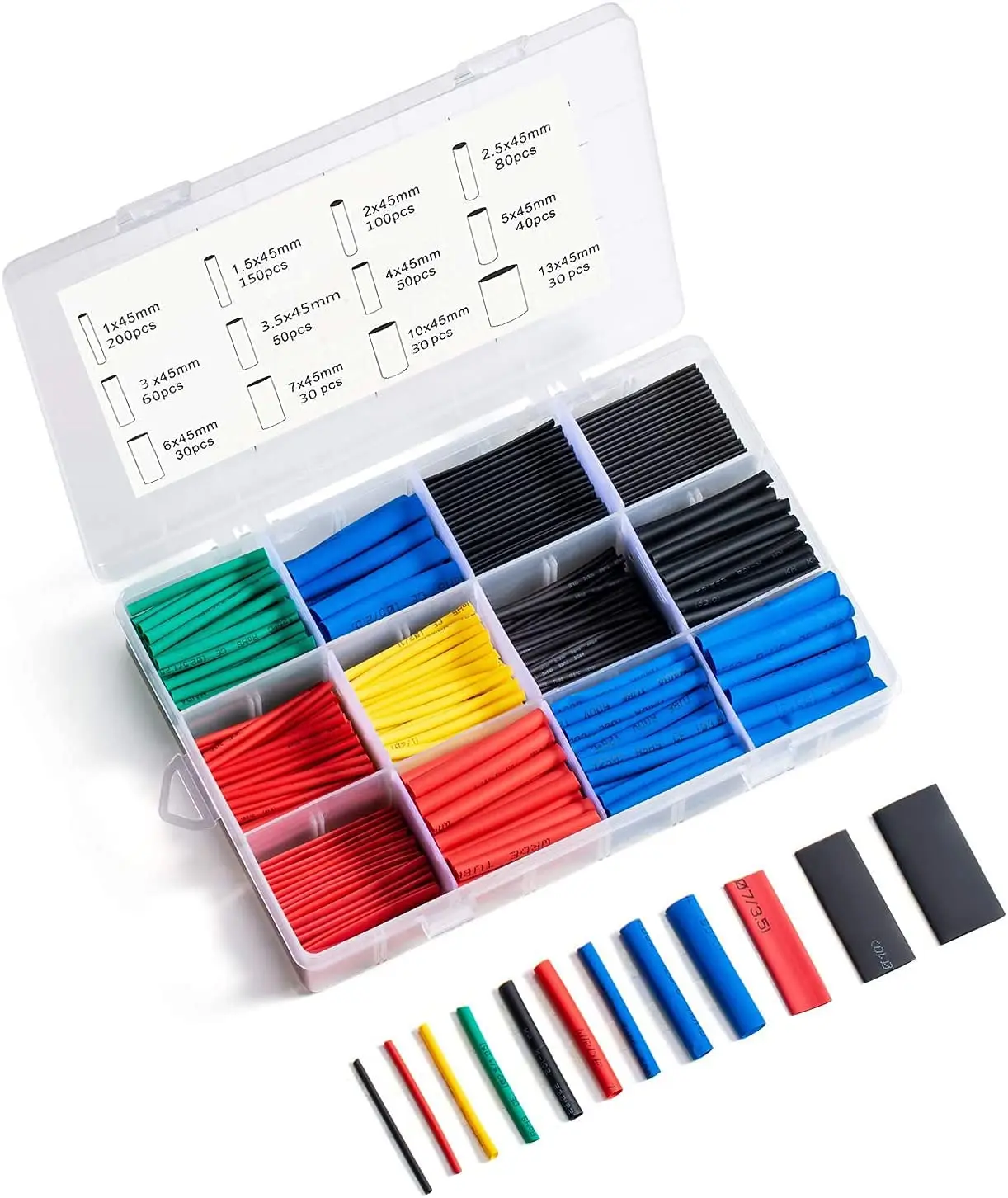 850pcs Heat Shrink Tubing Insulation Shrinkable Tubes Assortment
