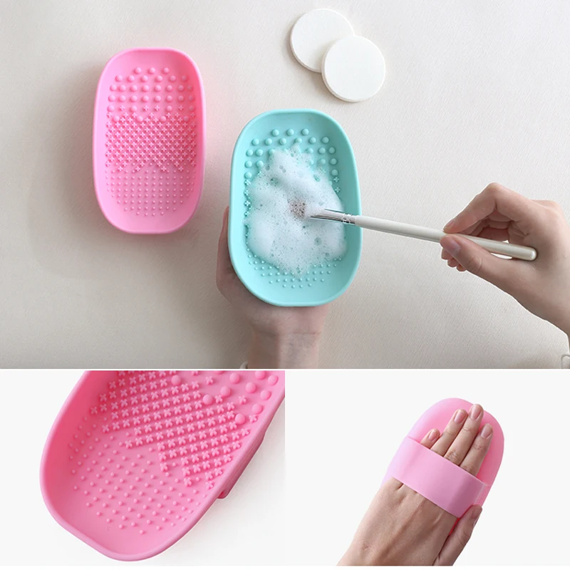 1 шт. силиконовых кейсов стиральная Кисть для макияжа коврик очистки основа тени