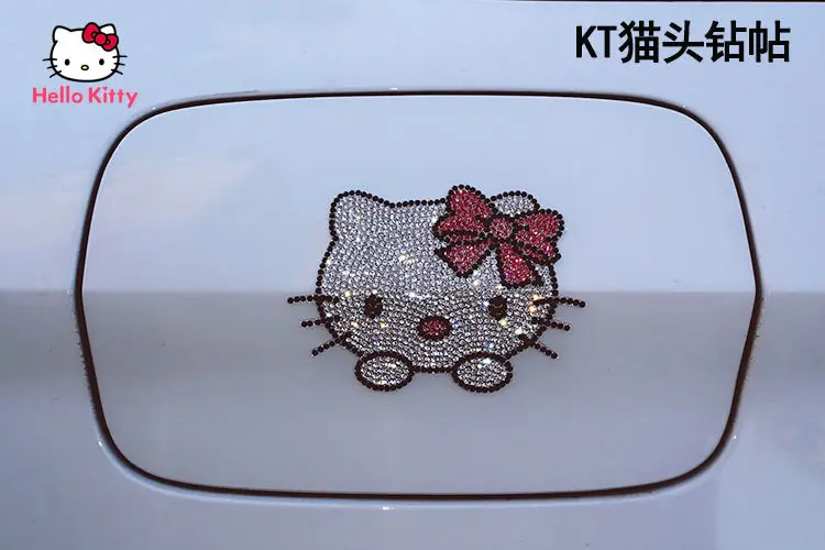 

Hello Kitty Simple Waterproof Sunscreen Crystal Diamond Stickers Fashion Personality Cartoon Decorative Stickers Girl gift