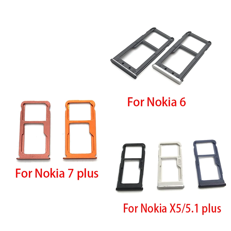 Новинка для Nokia 6 8 7 Plus/5,1 Plus X5 Sim держатель для карт лоток Слот для карт запасные части