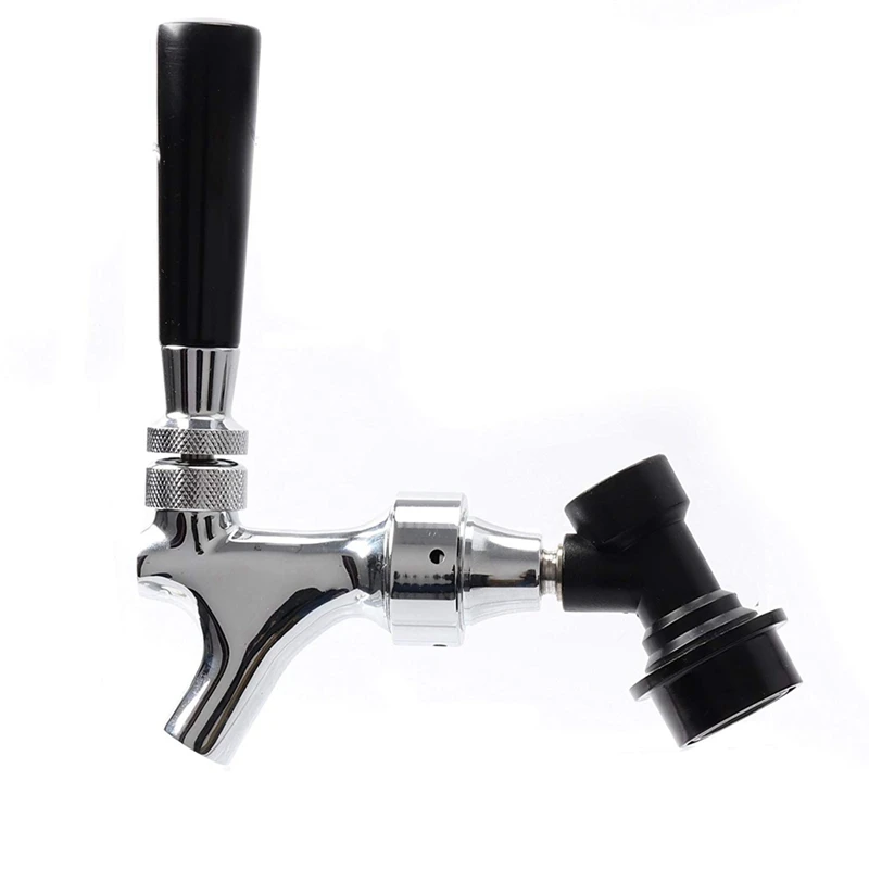 Beer Tap Faucet With Ball Lock Home Brewing Stainless Steel Stem Draft Keg Disconnect Chromed Body Fo | Дом и сад