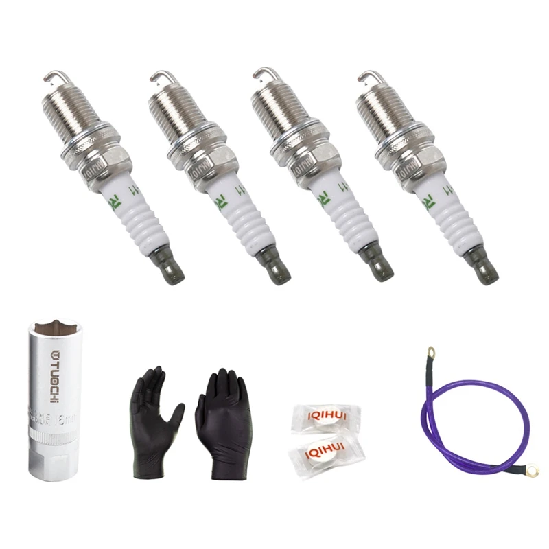 

4Pcs/Set New Sparkplug With Tool Bag for Toyota Camry Rav4 Scion Lexus 90919-01210 Sk20R11