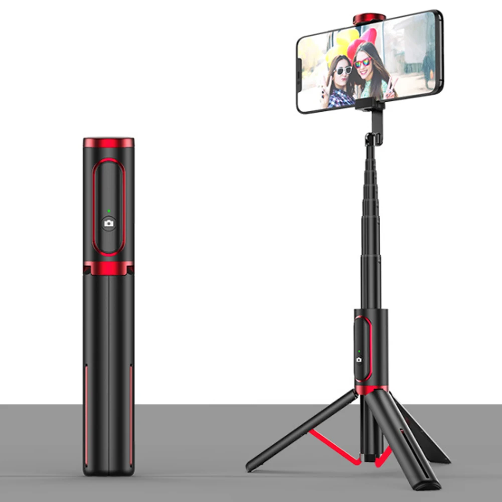 Mini Bluetooth Selfie Stick Monopod Tripod All In One Integrated Detachable Tripods Selfie Sticks For Iphone - Цвет: Черный