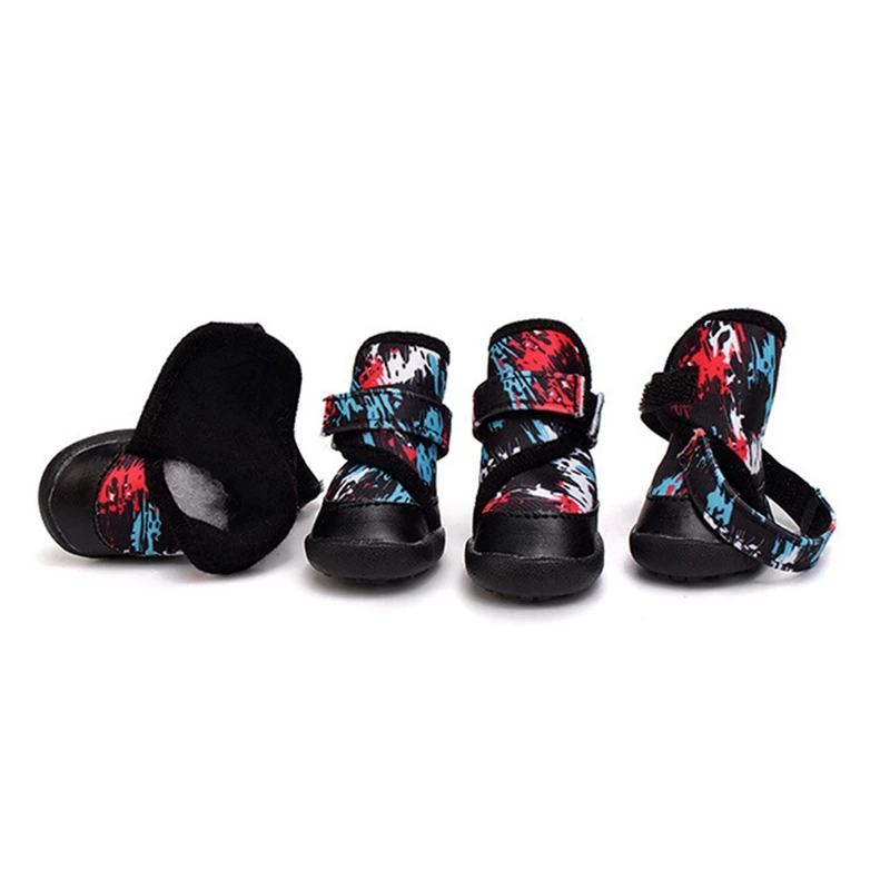 Светоотражающие носки для собак; зимние ботинки для собак; дождевик; Водонепроницаемая нескользящая обувь для собак средних и больших размеров