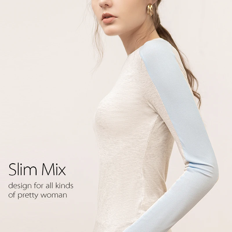 tshirt Slim High Quality Plain T Shirt Women Elastic Basic T-shirts Female Casual Tops Long Sleeve Sexy Thin T-shirt see through