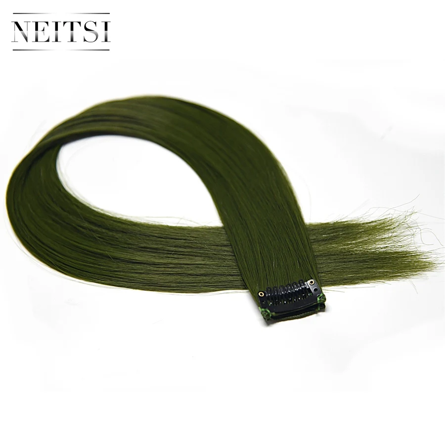 Neitsi 20 ''набор синтетических волос для наращивания прямые длинные клипсы