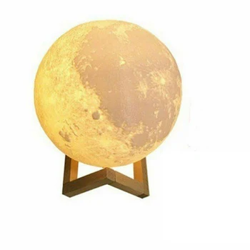 

1 X 3D Moon Lamp Dimmable LED Night Light 3 Color Change USB Rechargeable Moon Shape RGB LED Night Light